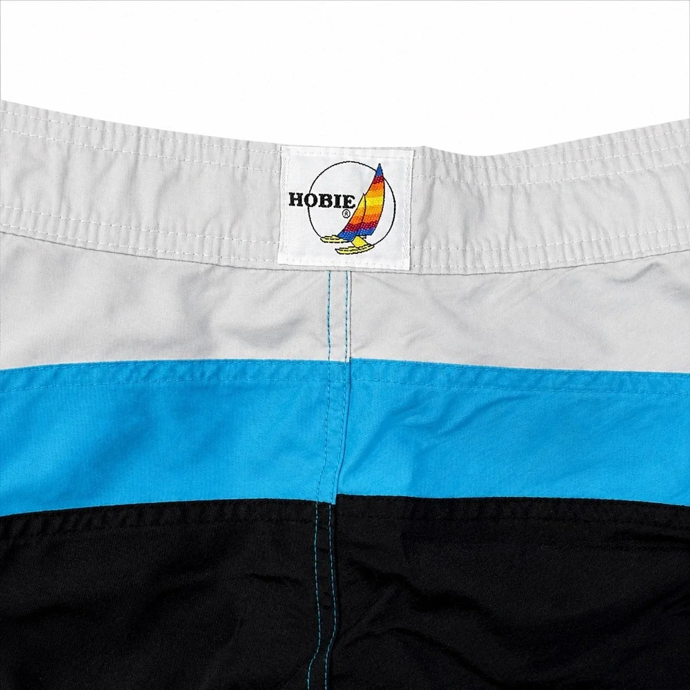 Vintage Hobie Swim Trunks Mens 34 Color Block Shorts 2" Inseam Surf Y2K - Picture 5 of 6